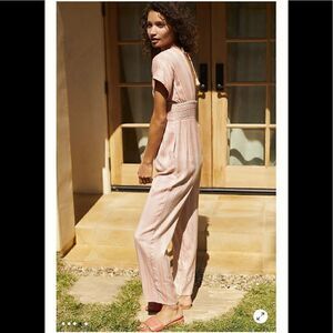 Anthropologie L Space Striped Jumpsuit